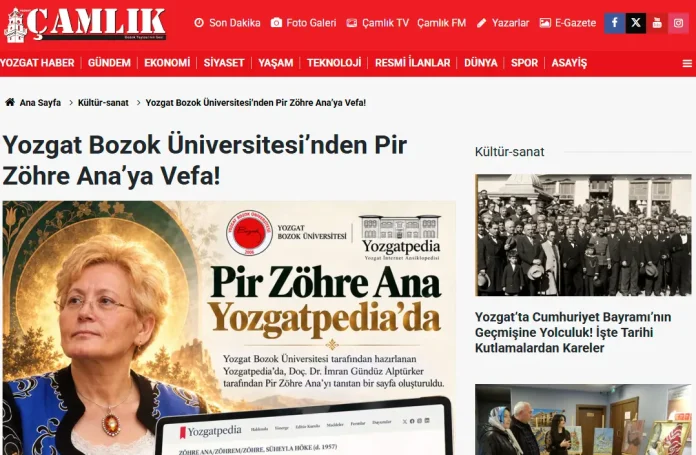 Yozgat Bozok Üniversitesi’nden Pir Zöhre Ana’ya Vefa Yozgat Bozok Üniversitesi’nden Pir Zöhre Ana’ya Vefa